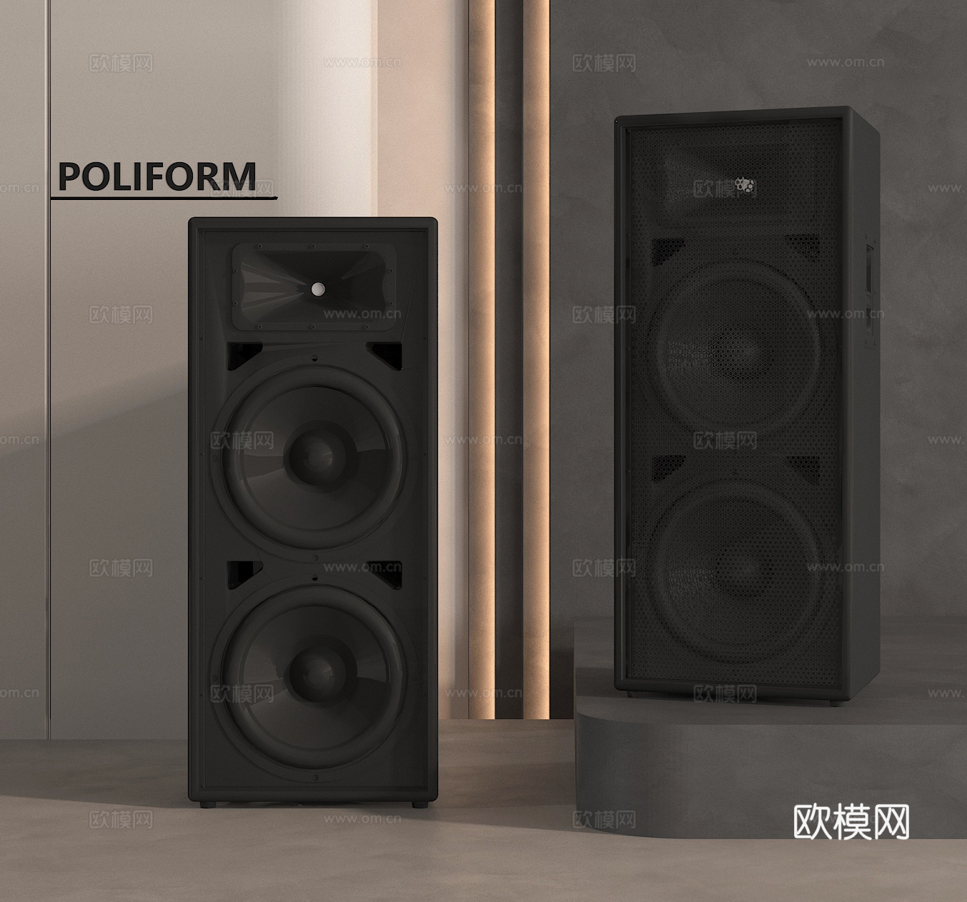 音响 落地音箱3d模型
