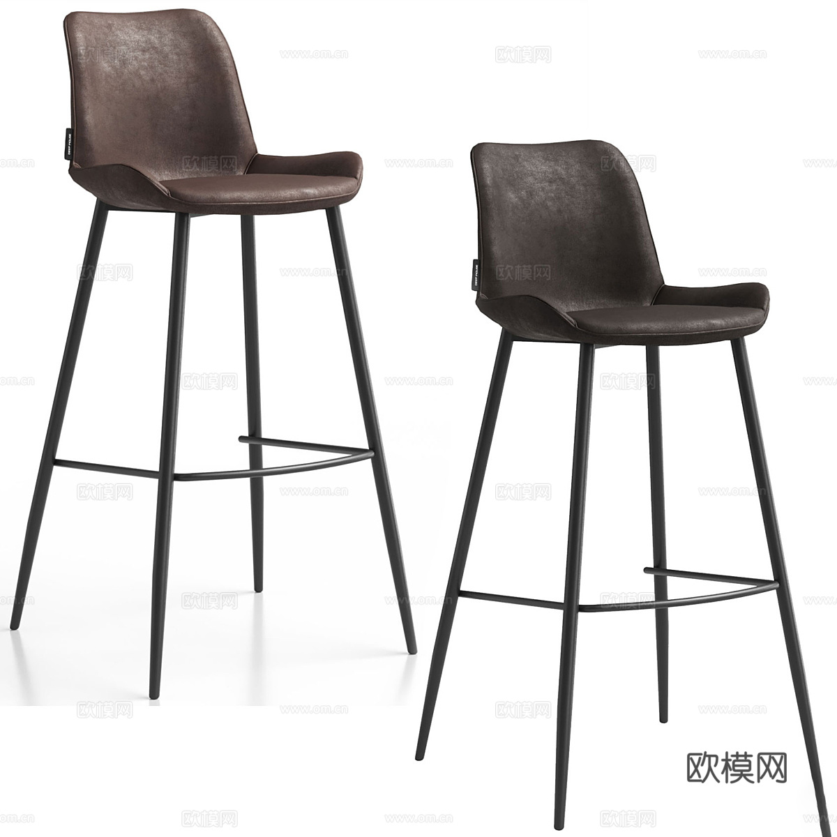 现代意式吧台椅3d模型