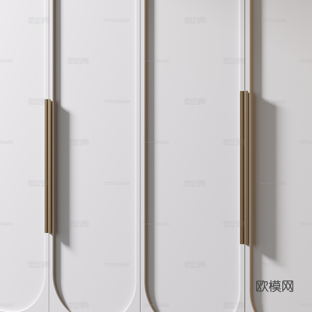 现代极简衣柜3d模型