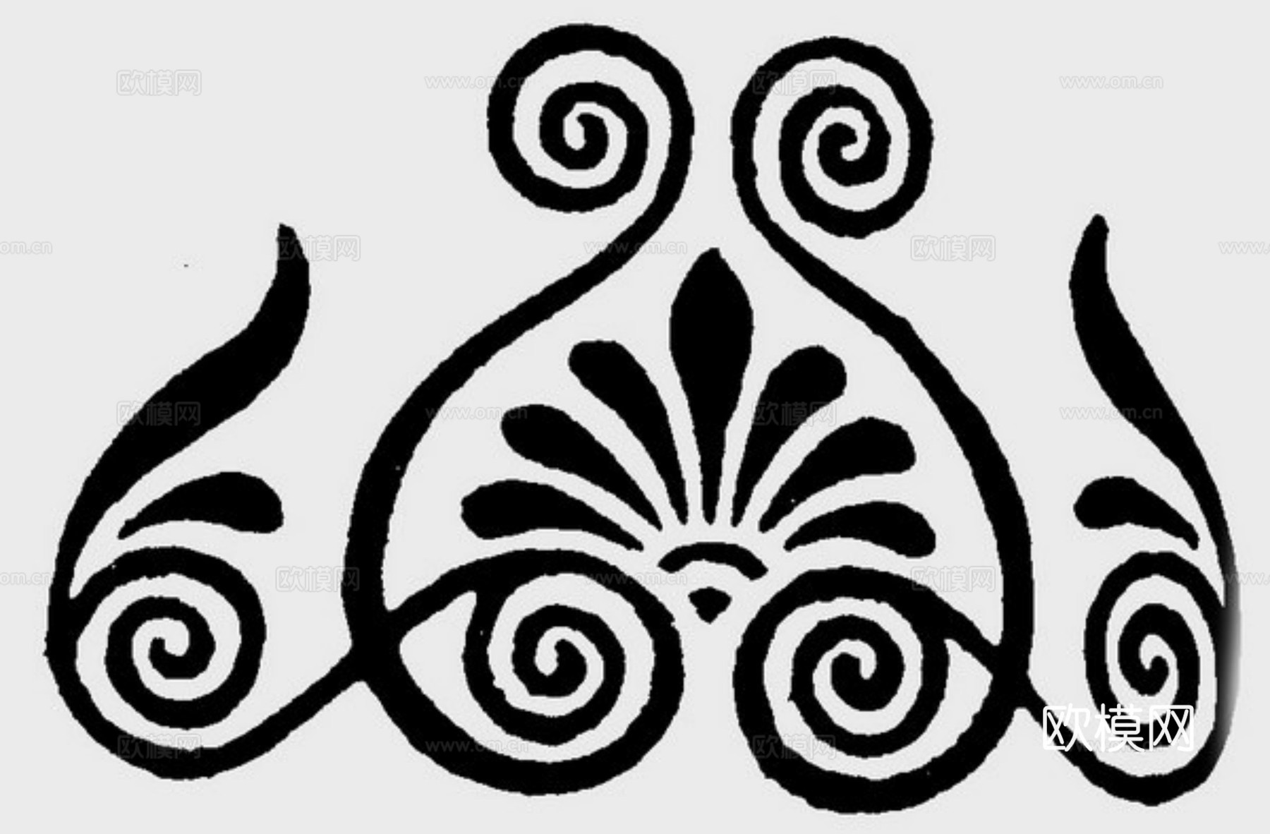 现代黑白 装饰花纹 黑白贴图 漂亮素材黑白下载