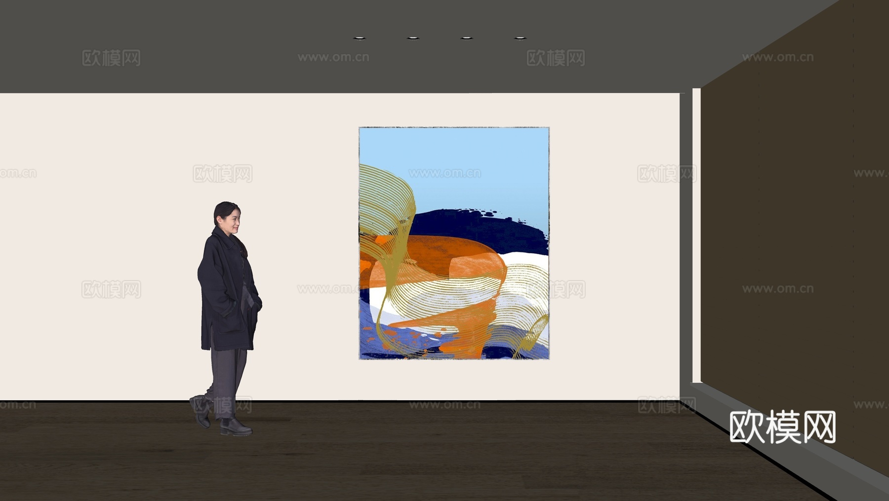 现代装饰画su模型