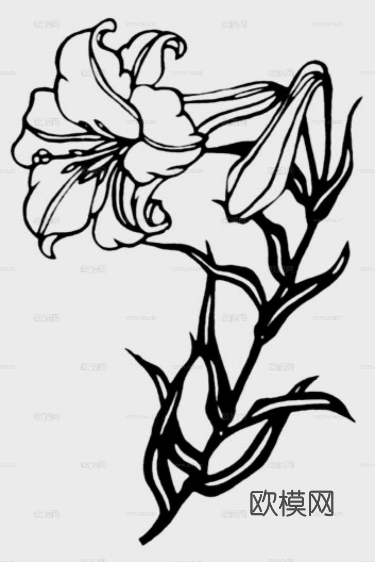 现代黑白 装饰花纹 黑白贴图 漂亮素材黑白下载