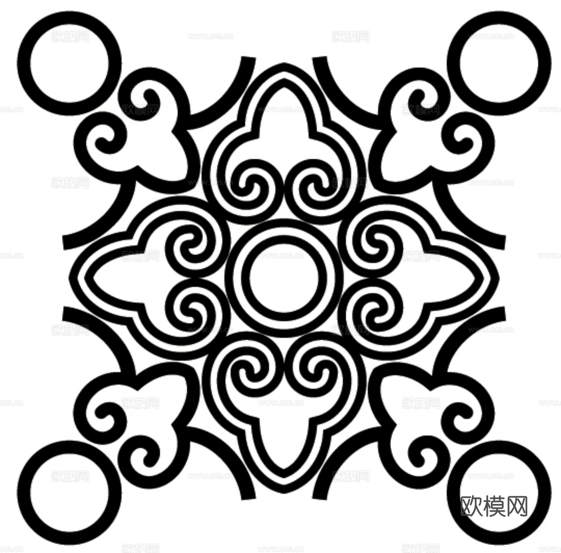 现代黑白 装饰花纹 黑白贴图 漂亮素材黑白下载