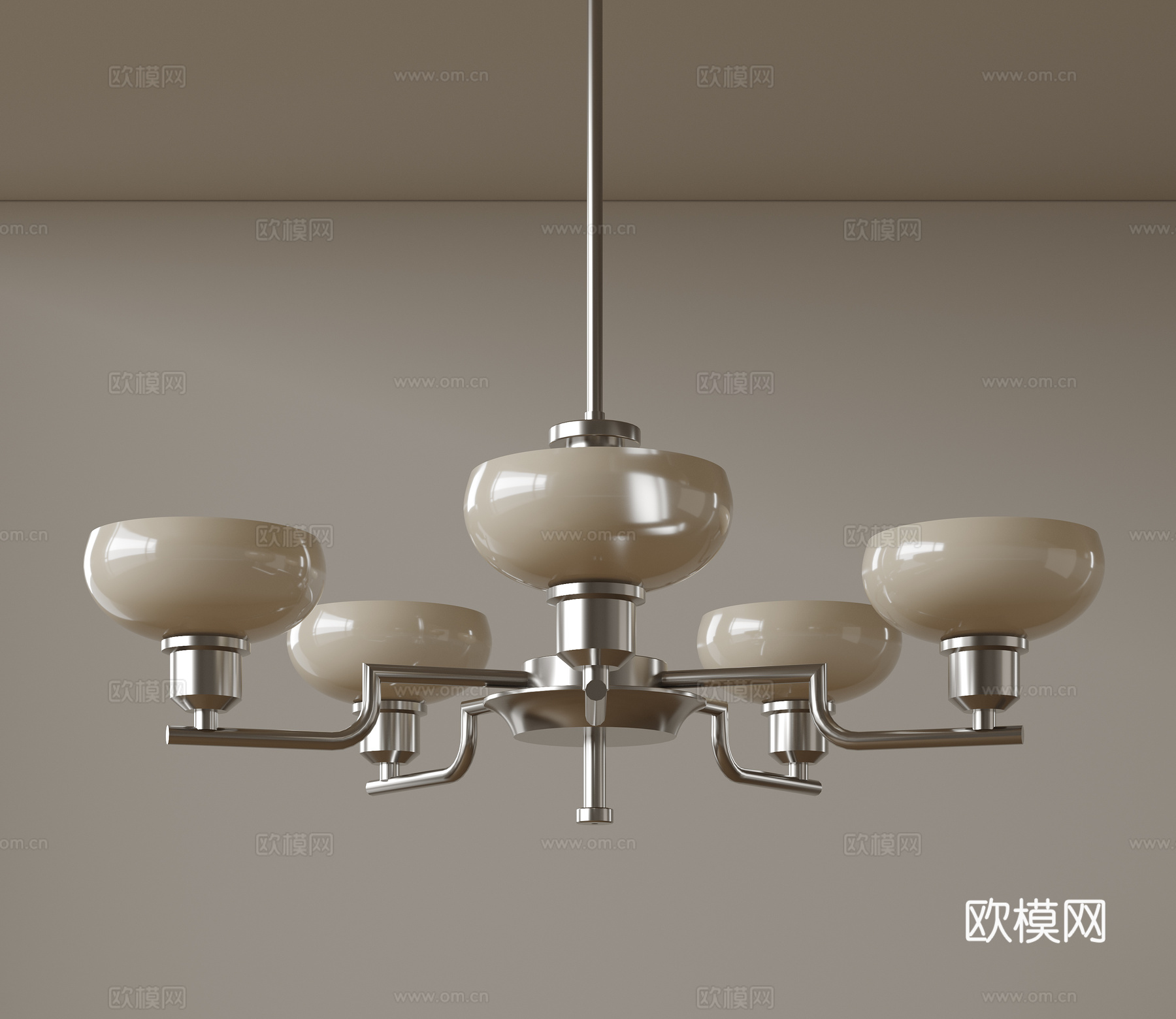 现代中古风吊灯 极简奶油风吊灯 北欧简约吊灯 餐厅吊灯 美式3d模型