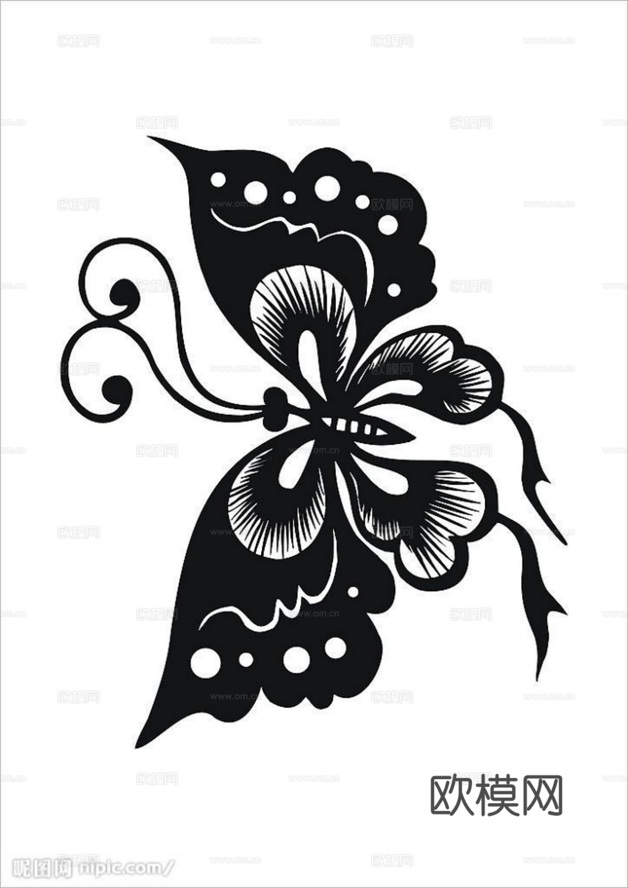 现代黑白 装饰花纹 黑白贴图 漂亮素材黑白下载