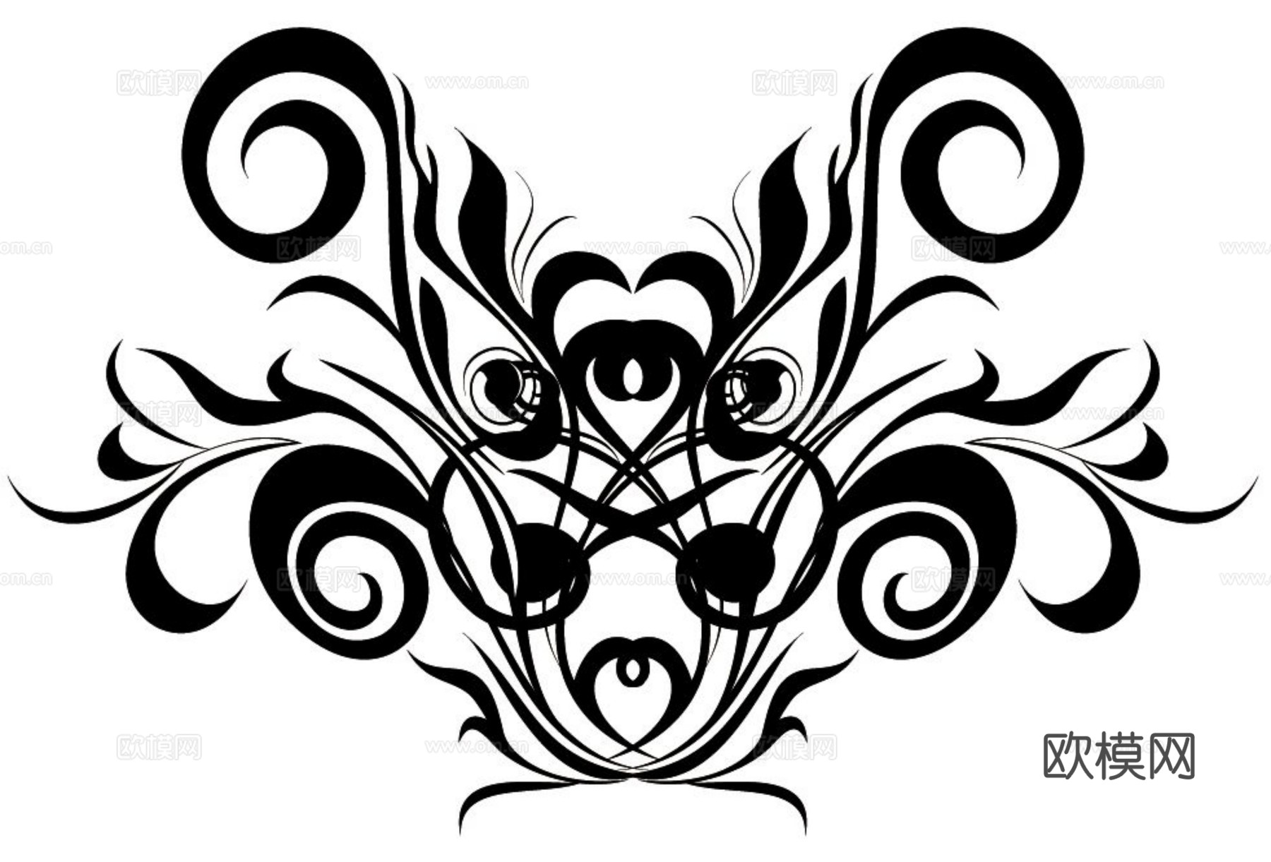 现代黑白 装饰花纹 黑白贴图 漂亮素材黑白下载