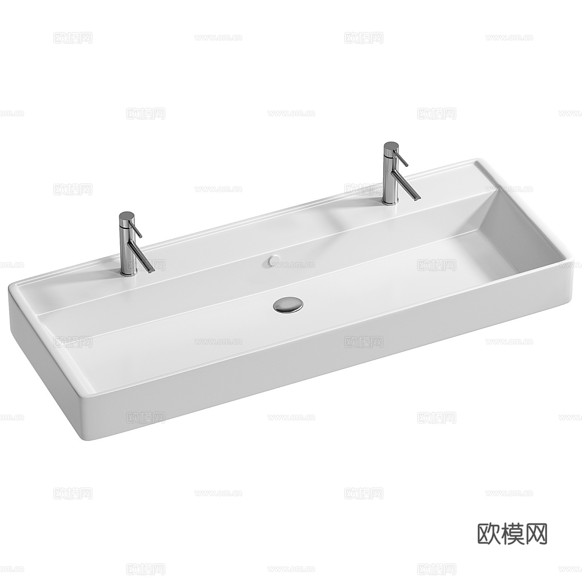 现代极简陶瓷台盆3d模型