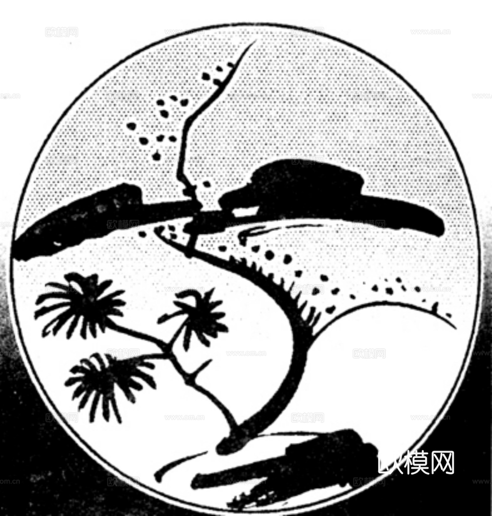 现代黑白 装饰花纹 黑白贴图 漂亮素材黑白下载