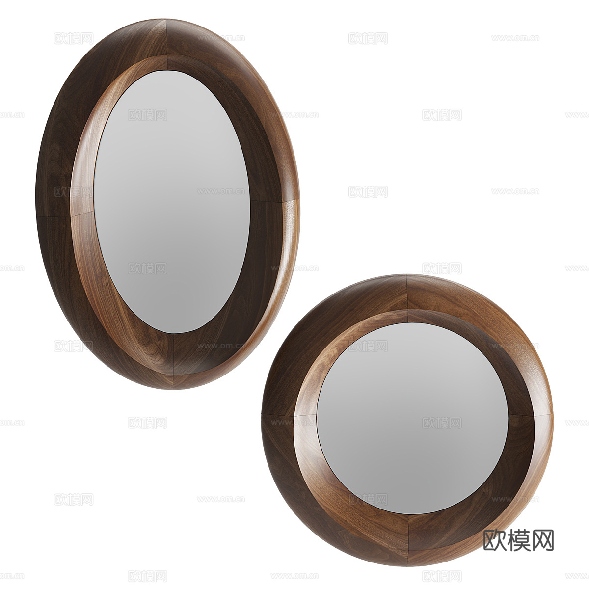 新中式侘寂装饰镜子3d模型