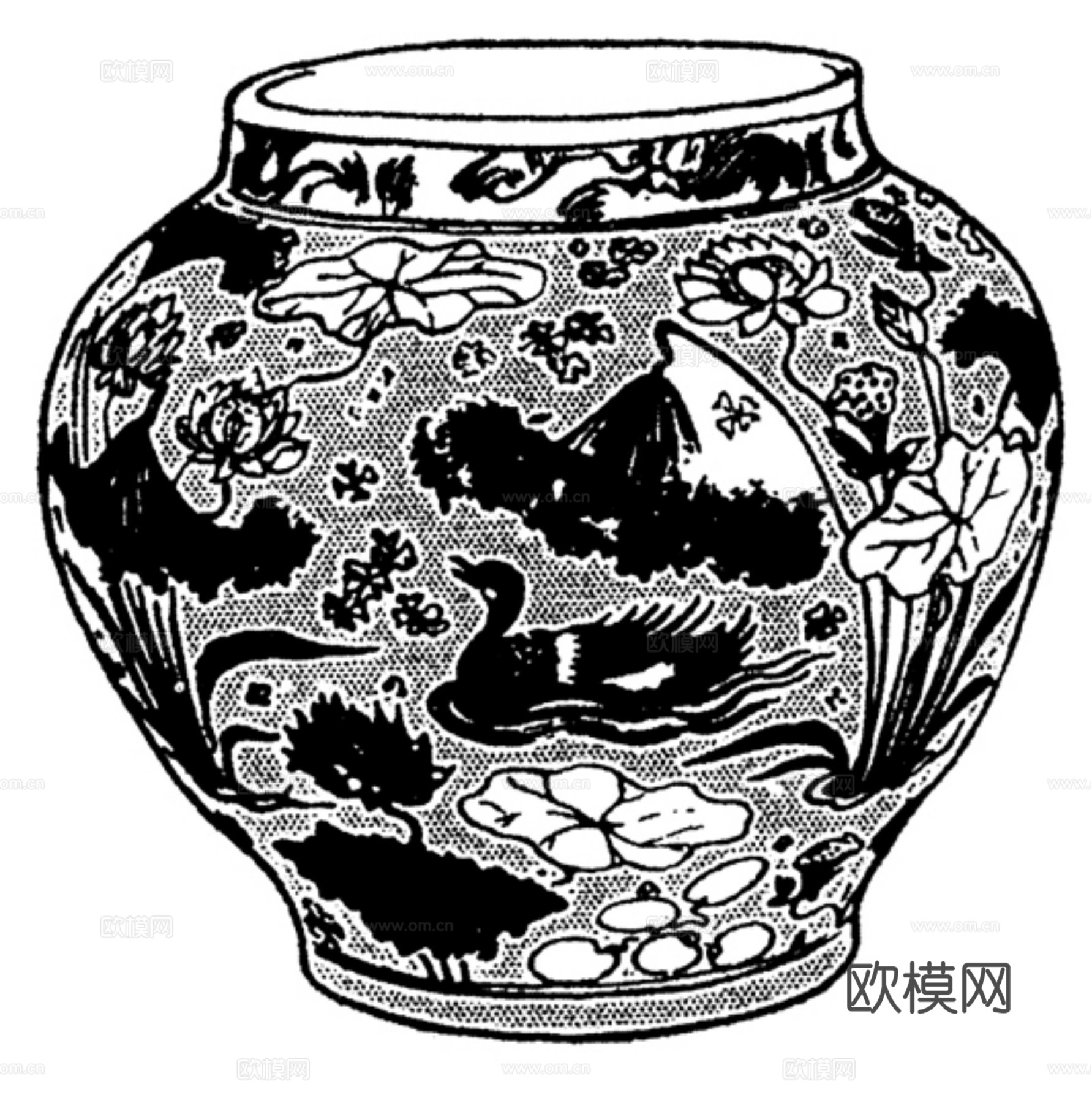 现代黑白 装饰花纹 黑白贴图 漂亮素材黑白下载