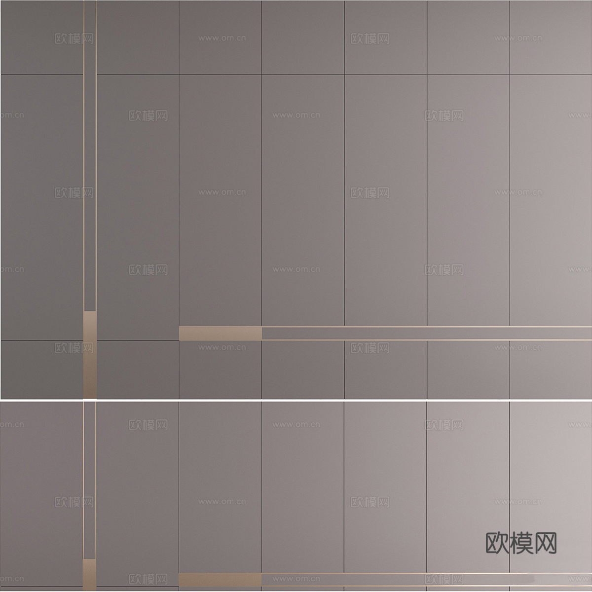 现代极简衣柜3d模型