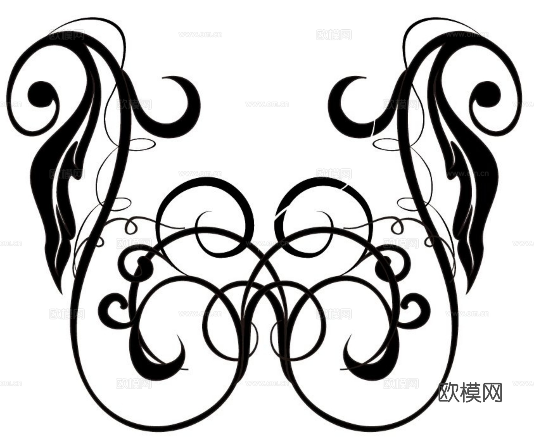 现代黑白 装饰花纹 黑白贴图 漂亮素材黑白下载