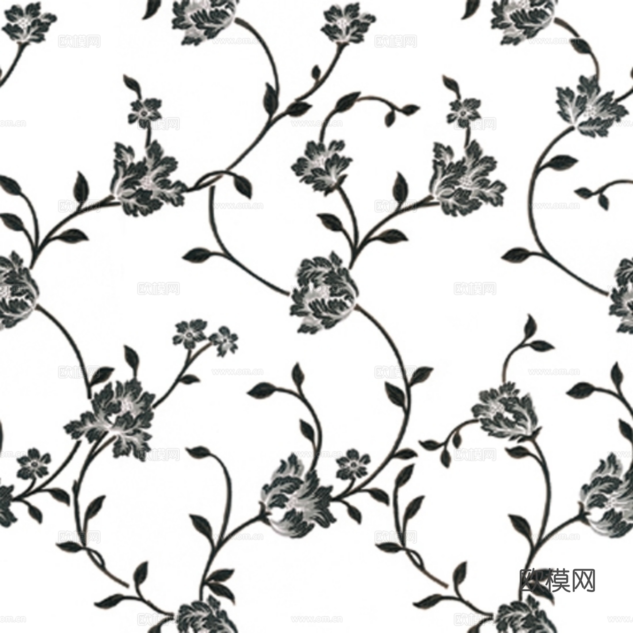 现代黑白 装饰花纹 黑白贴图 漂亮素材黑白下载
