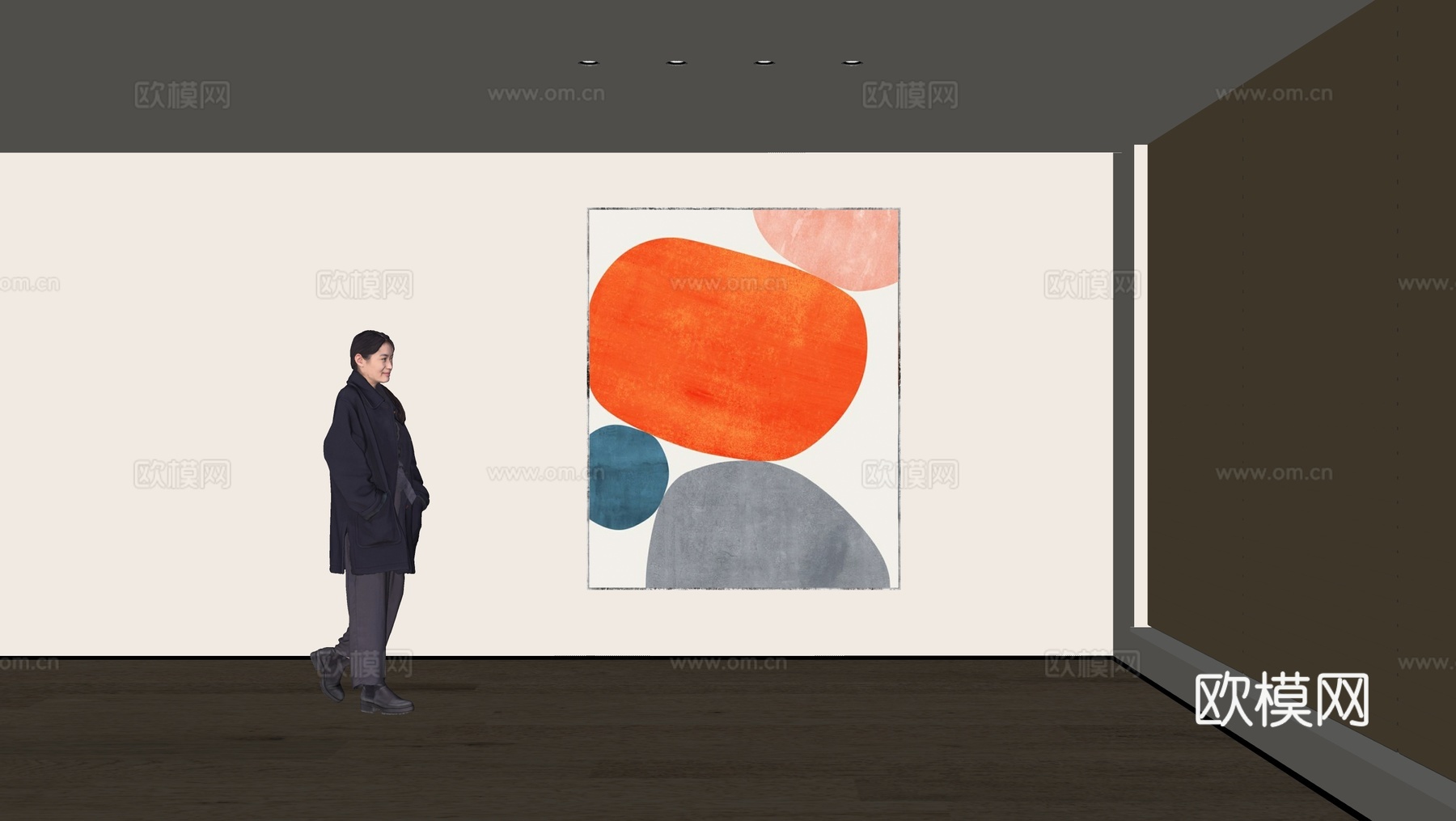现代装饰画su模型