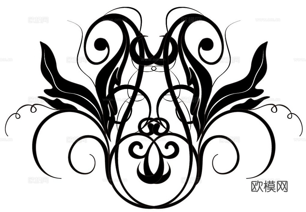 现代黑白 装饰花纹 黑白贴图 漂亮素材黑白下载