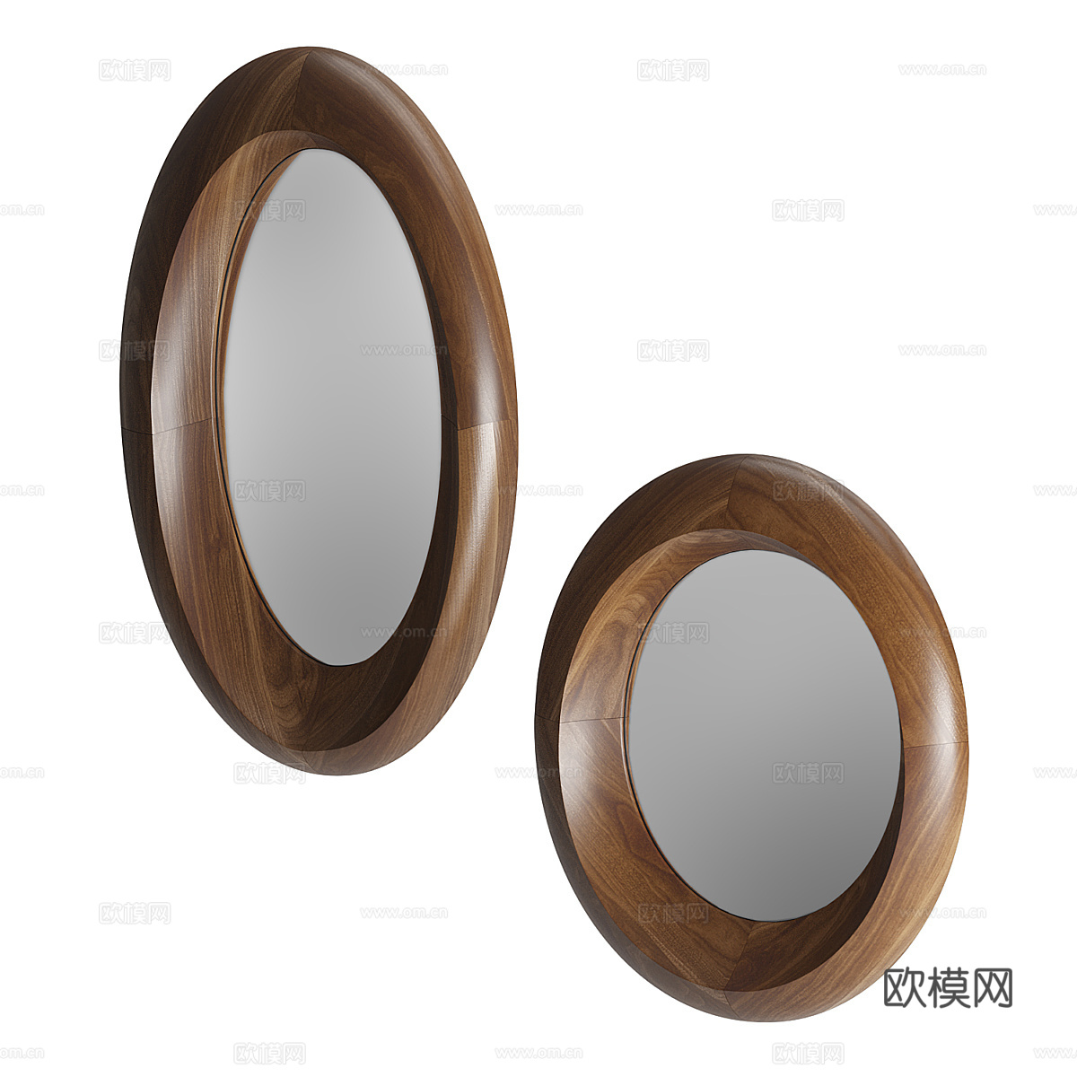 新中式侘寂装饰镜子3d模型