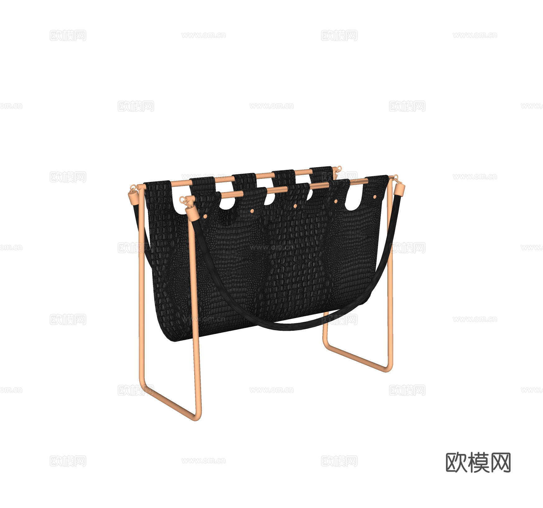 现代轻奢杂志书籍架 沙发边几su模型