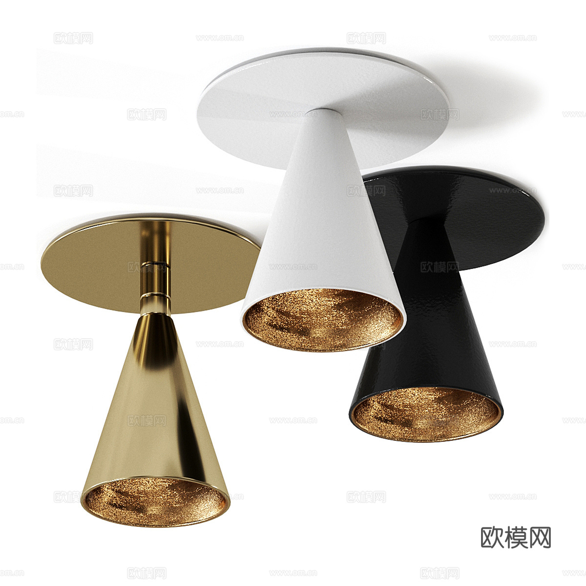 现代轻奢极简吸顶灯3d模型