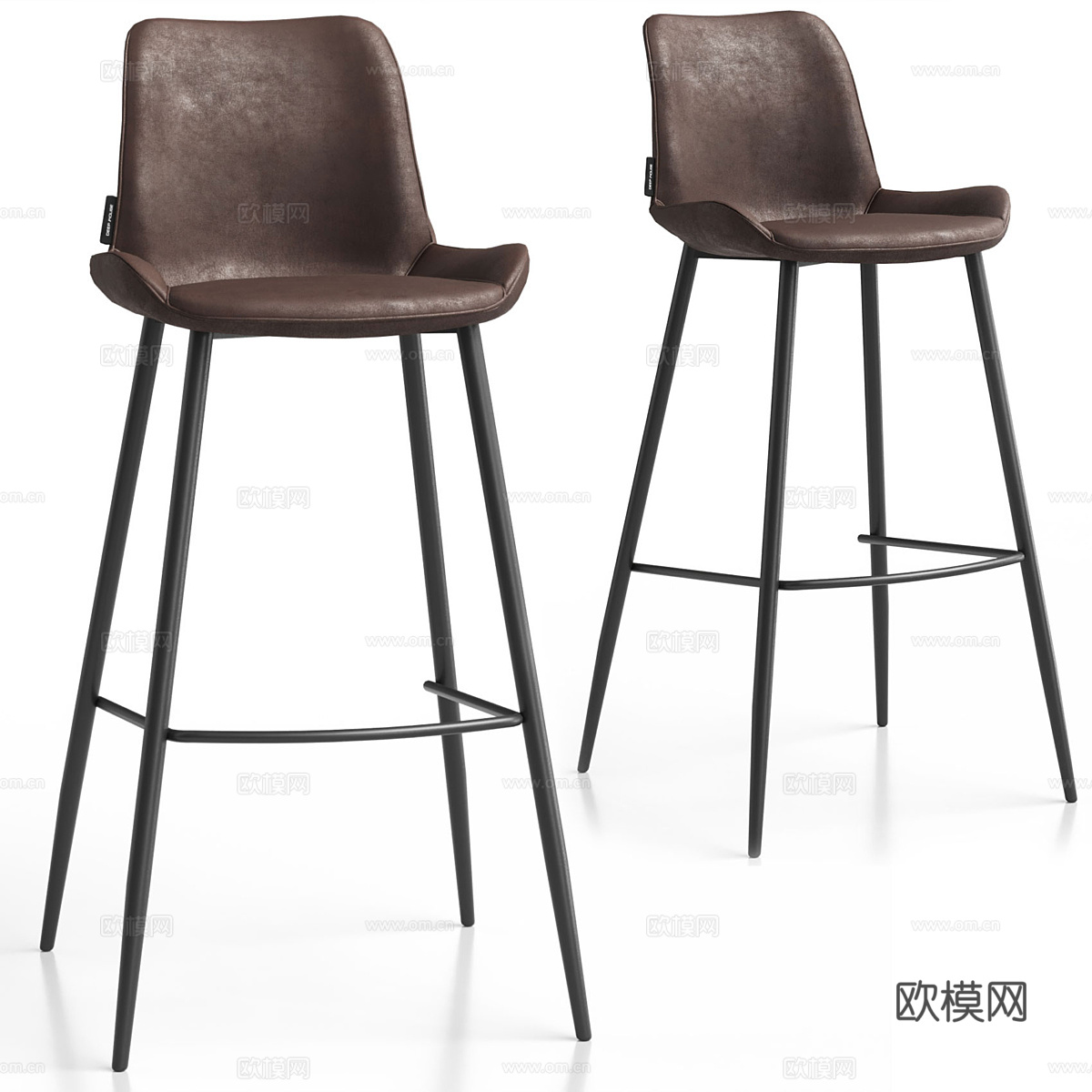 现代意式吧台椅3d模型
