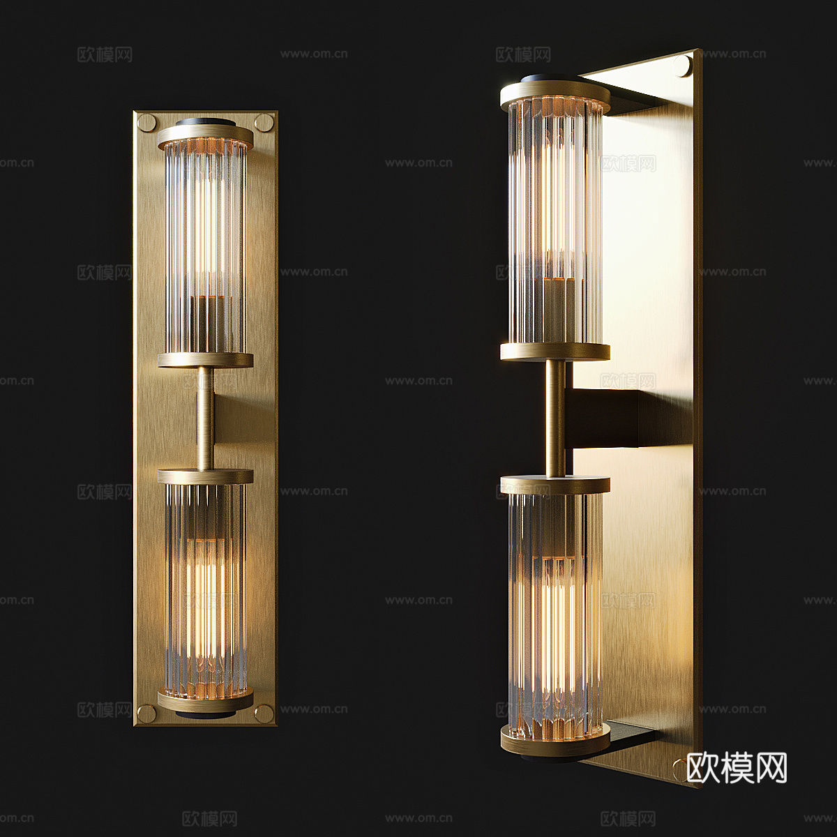 新中式轻奢装饰壁灯3d模型