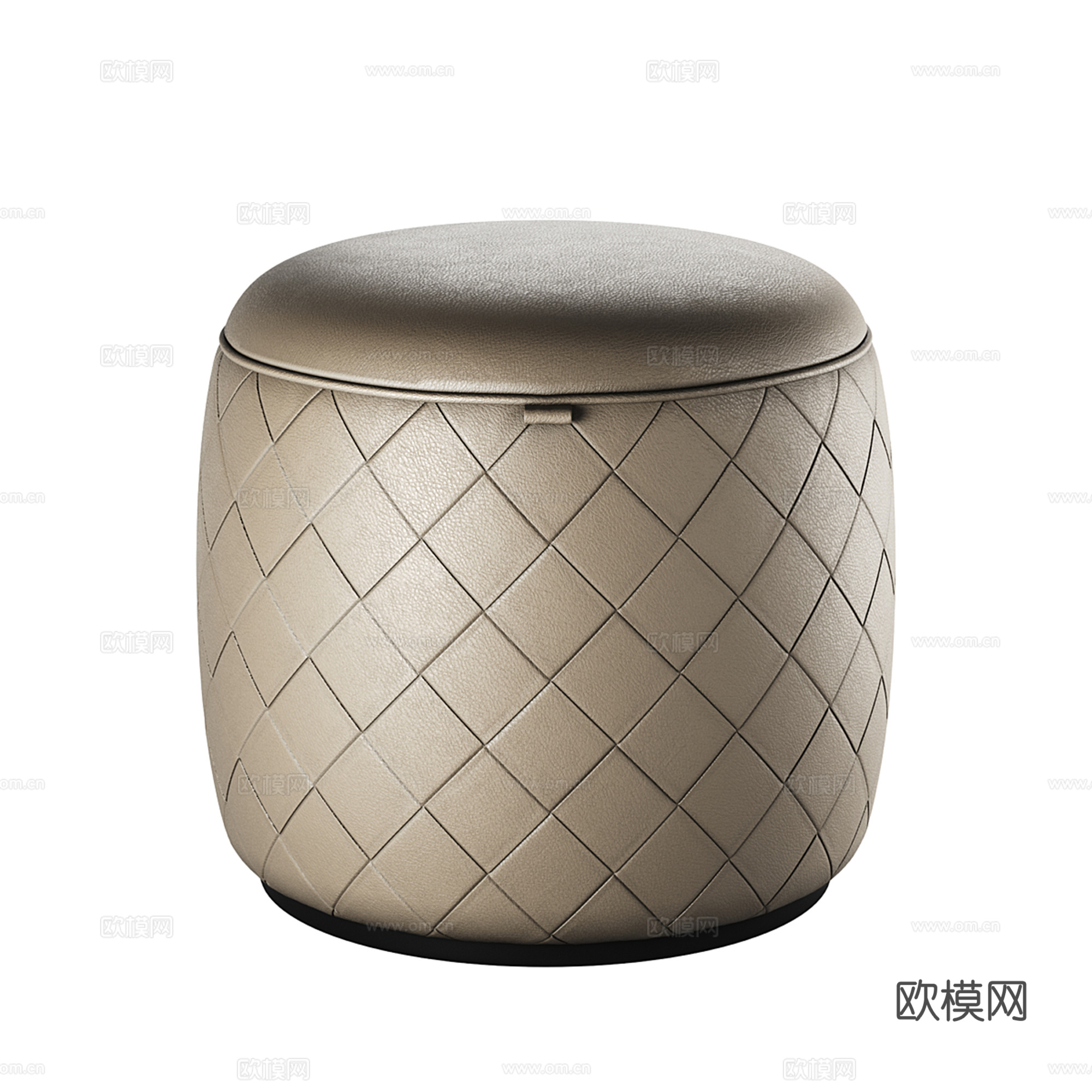现代轻奢沙发凳 矮凳su模型