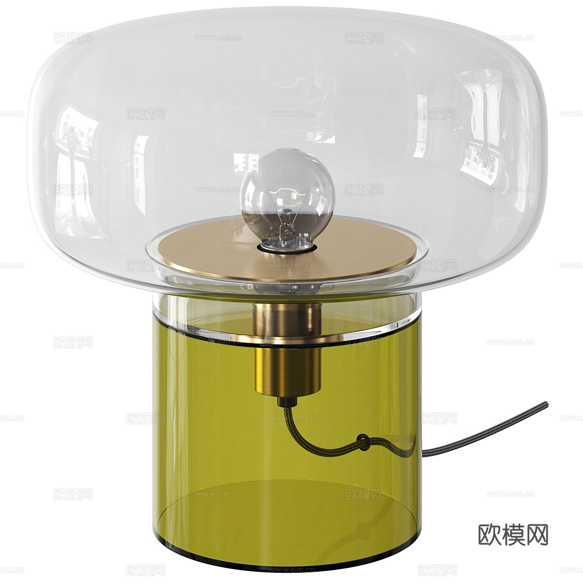 现代意式极简玻璃台灯3d模型