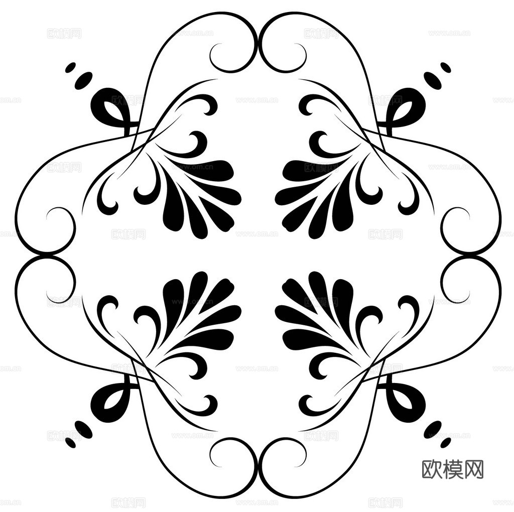 现代黑白 装饰花纹 黑白贴图 漂亮素材黑白