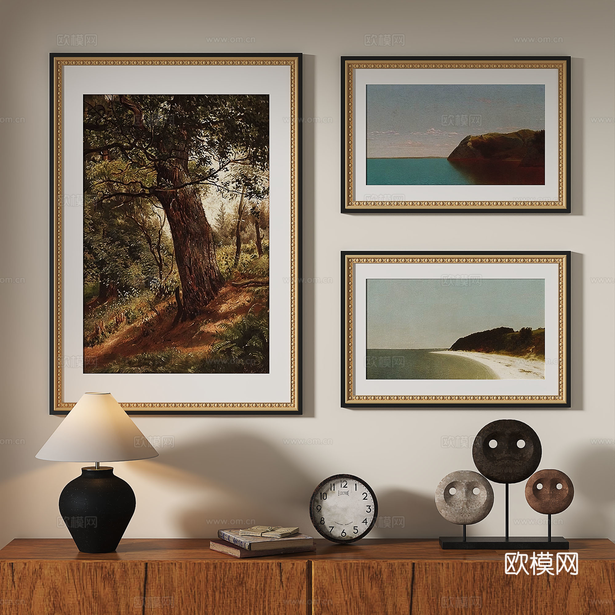 欧式，古典，法式，复古，油画，装饰画3d模型