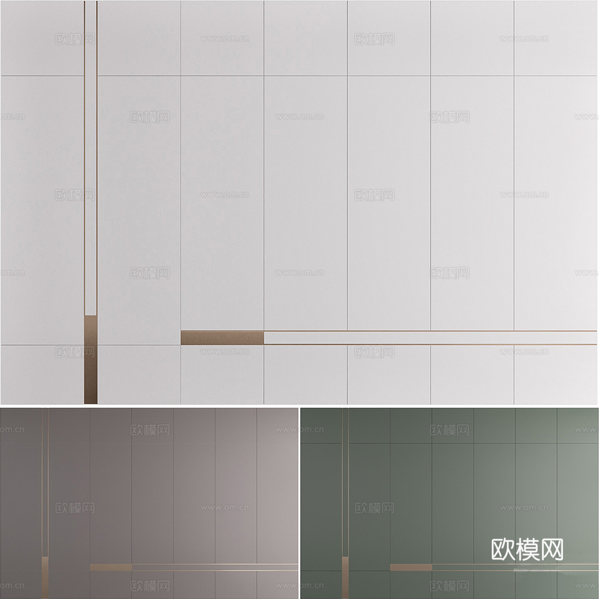 现代极简衣柜3d模型
