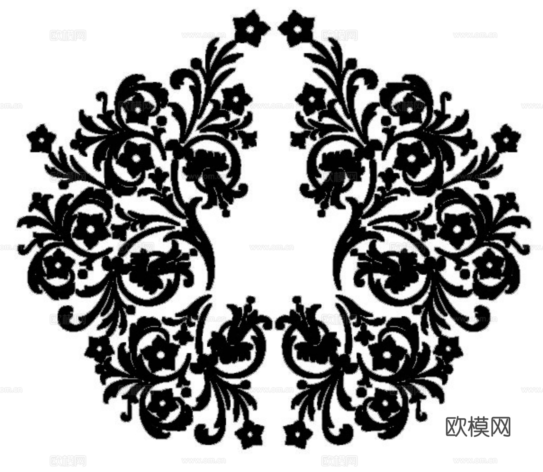 现代黑白 装饰花纹 黑白贴图 漂亮素材黑白下载