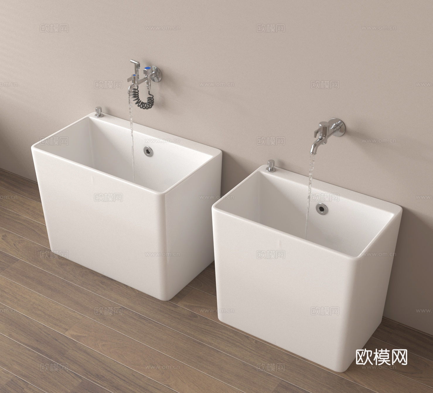 拖把池 拖布池 墩布池su模型