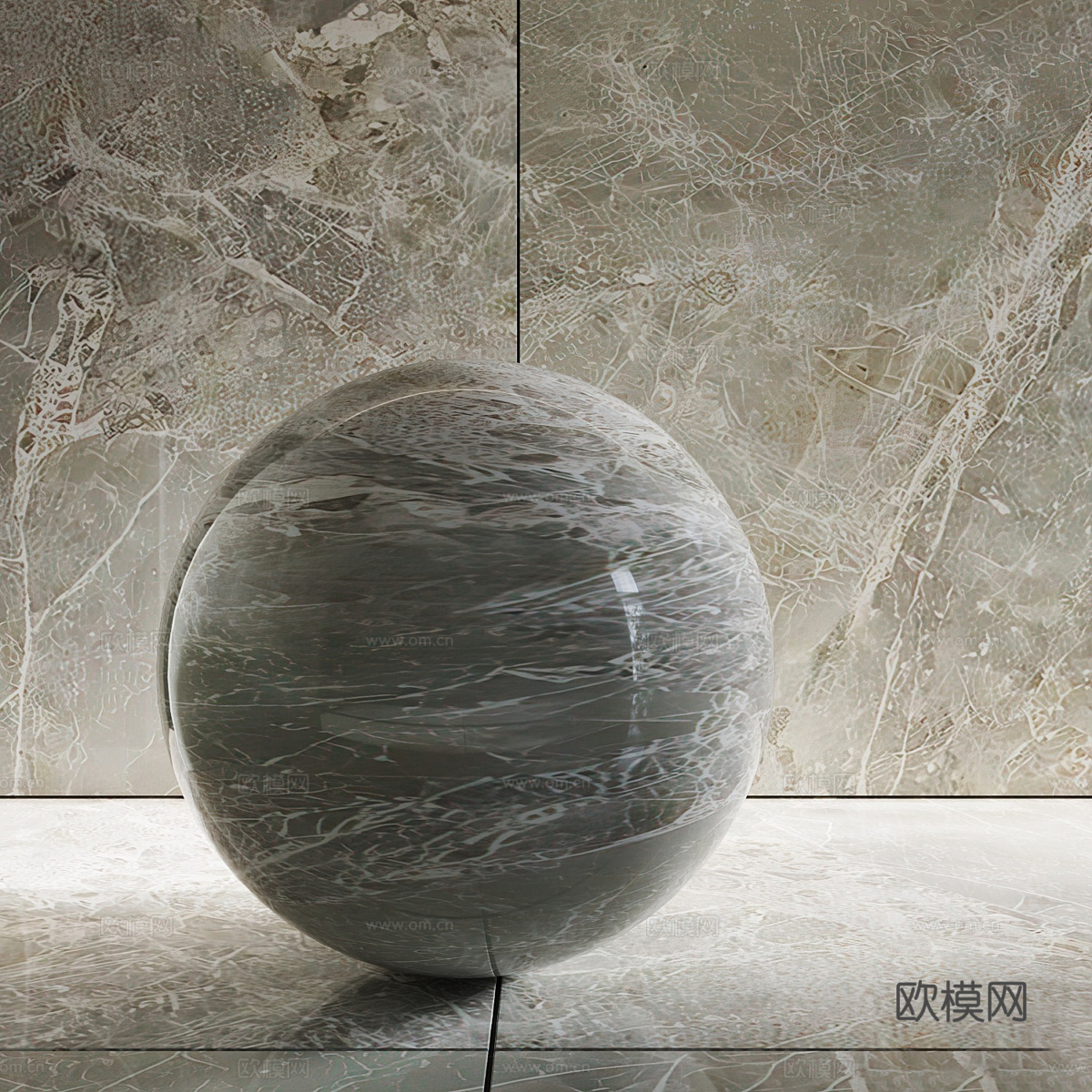 大理石 硬包 PU石材3d模型