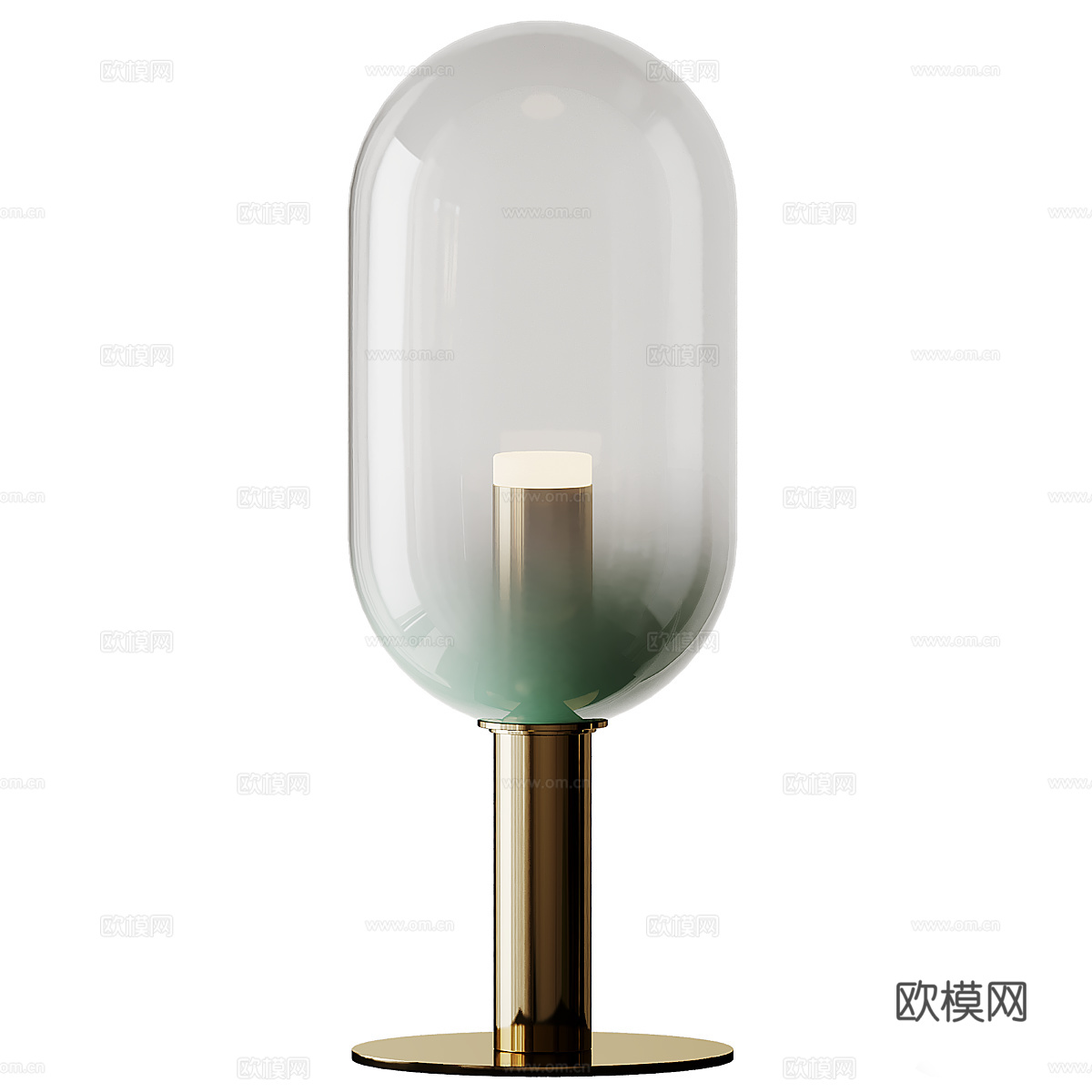 新中式轻奢装饰台灯3d模型