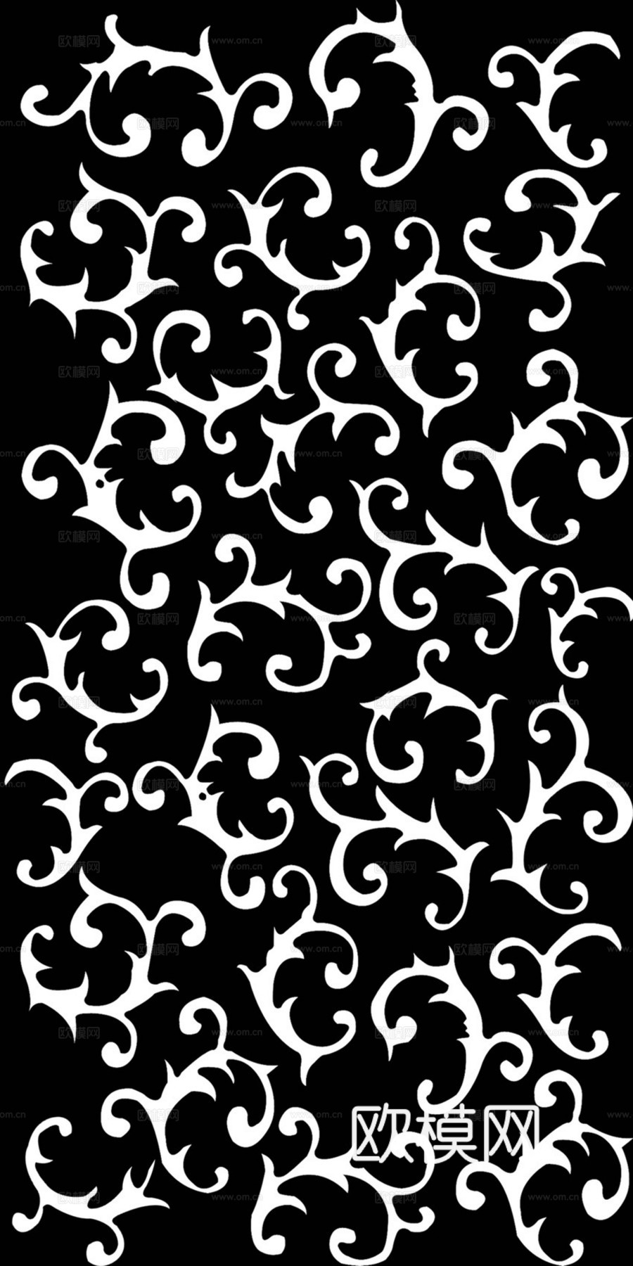 现代黑白 装饰花纹 黑白贴图 漂亮素材黑白下载