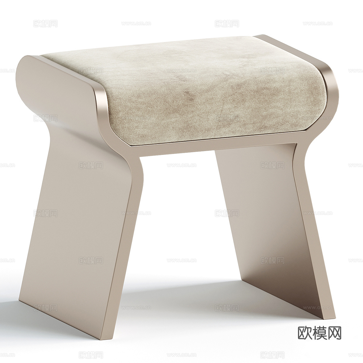 新中式轻奢凳子3d模型