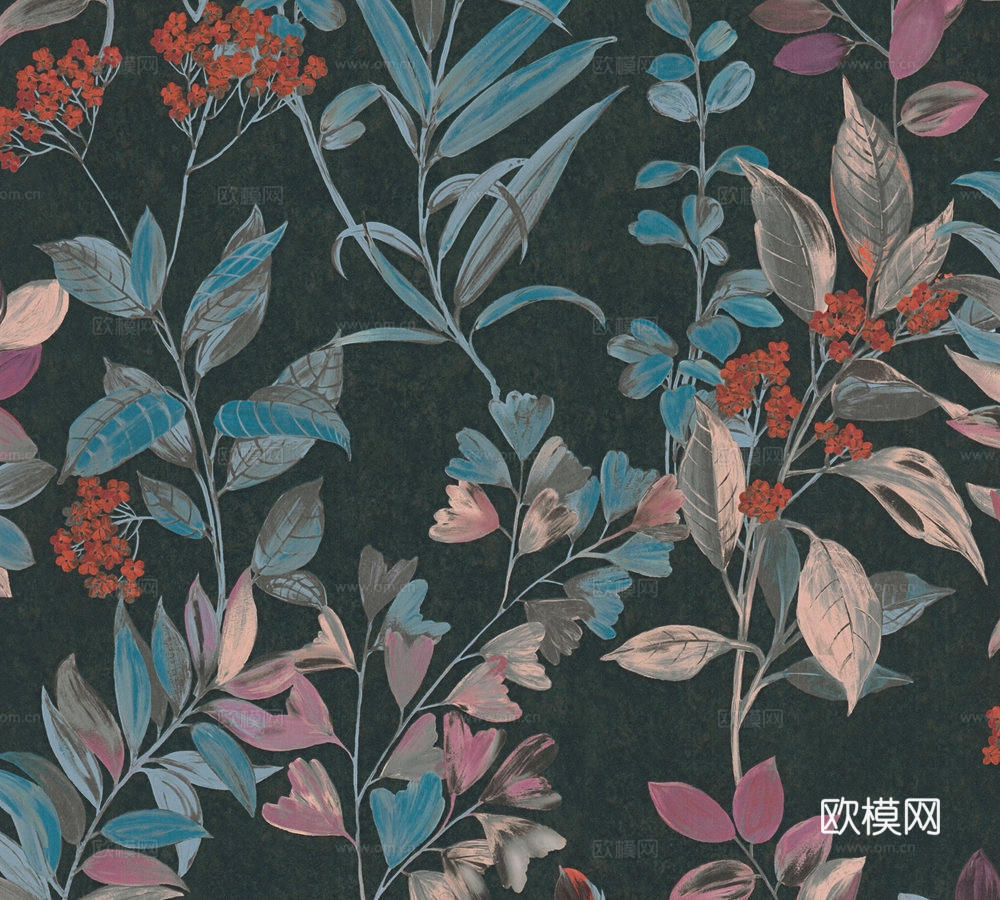 黑色植物壁纸