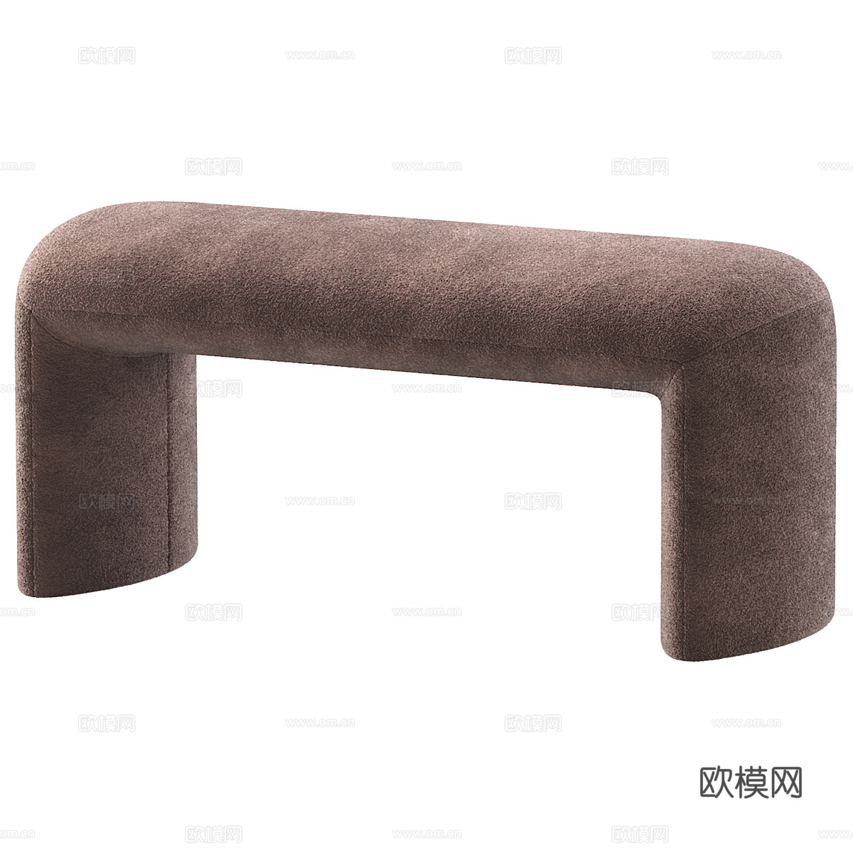 现代奶油风 Curve 长凳3d模型