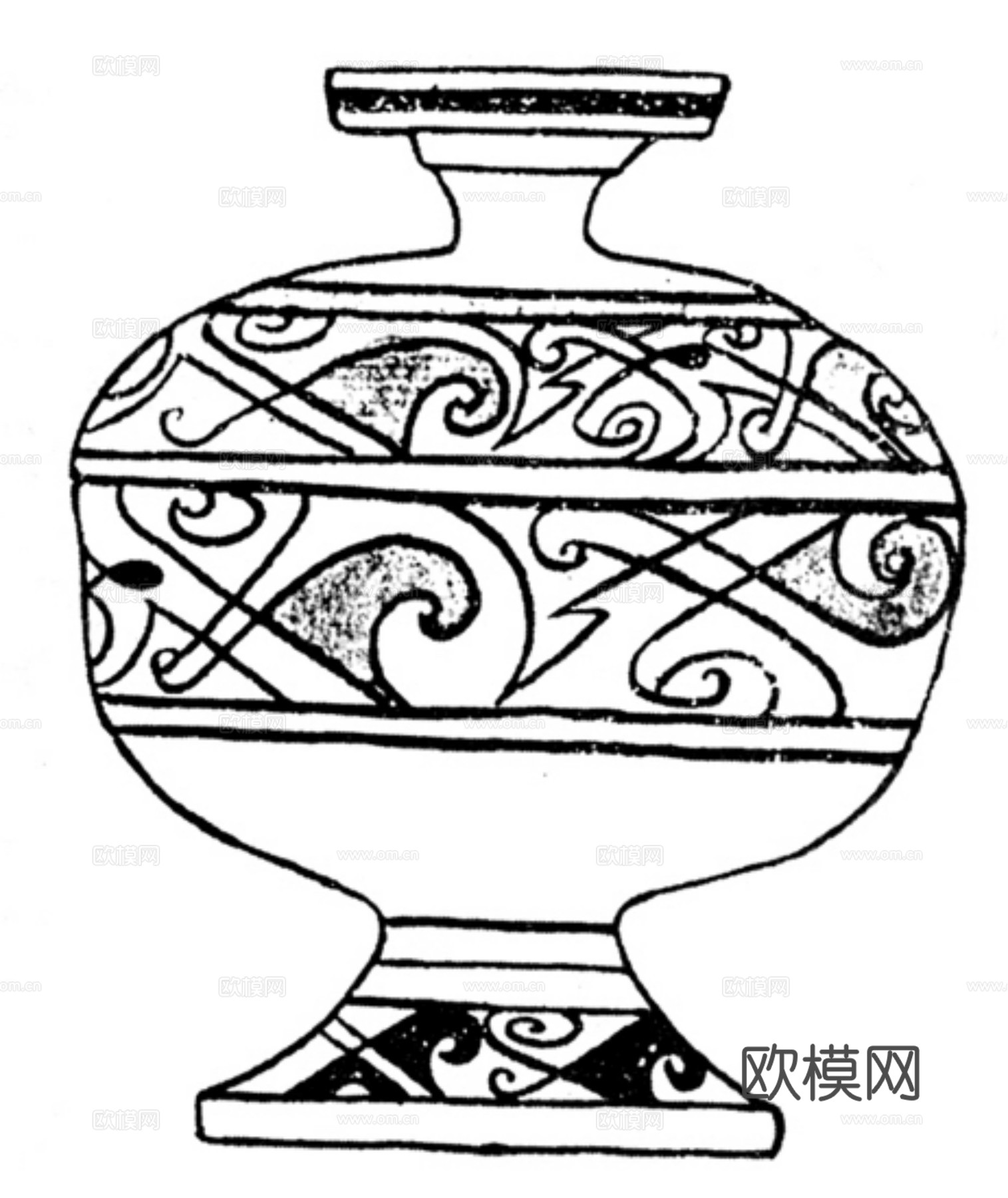 现代黑白 装饰花纹 黑白贴图 漂亮素材黑白下载