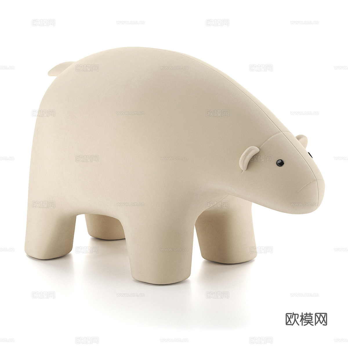 北极熊毛绒玩具3d模型