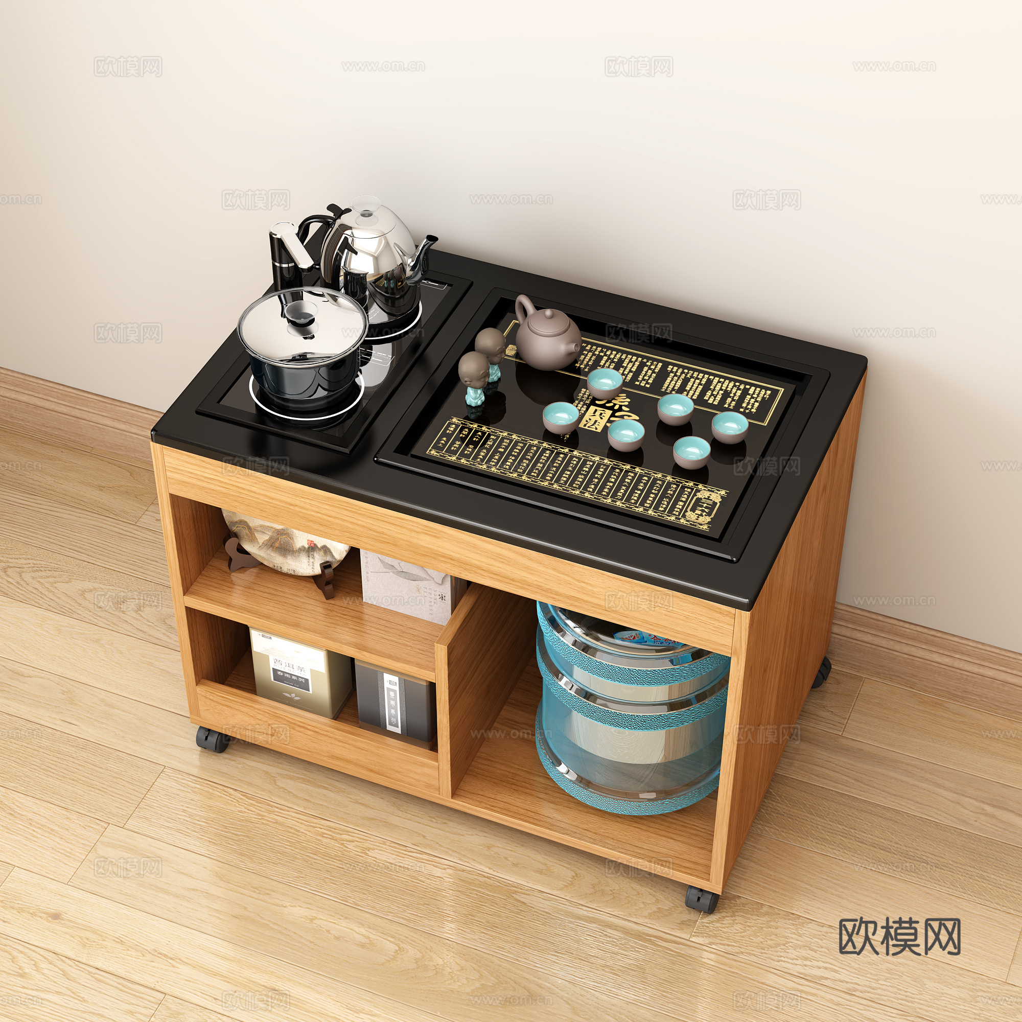 现代茶水柜3d模型