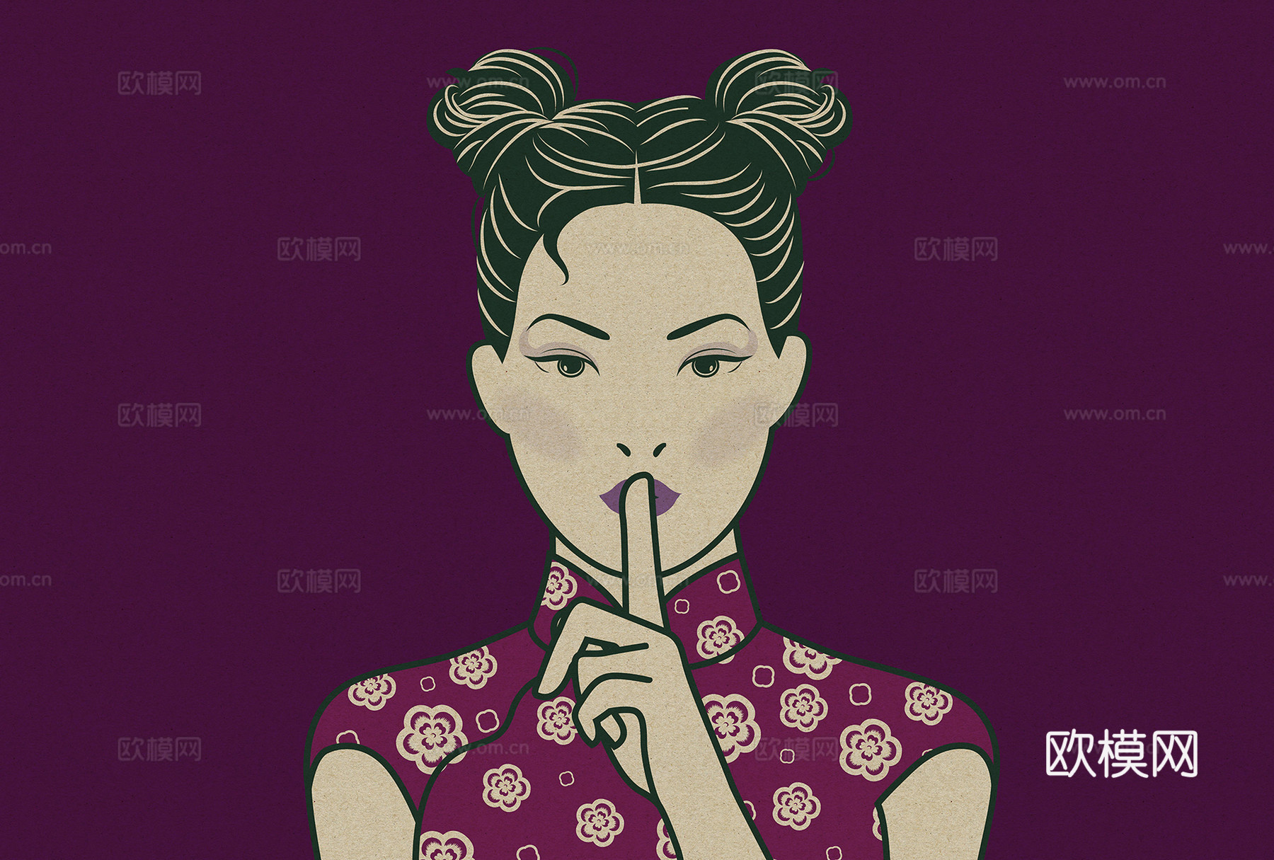 紫色人像壁纸