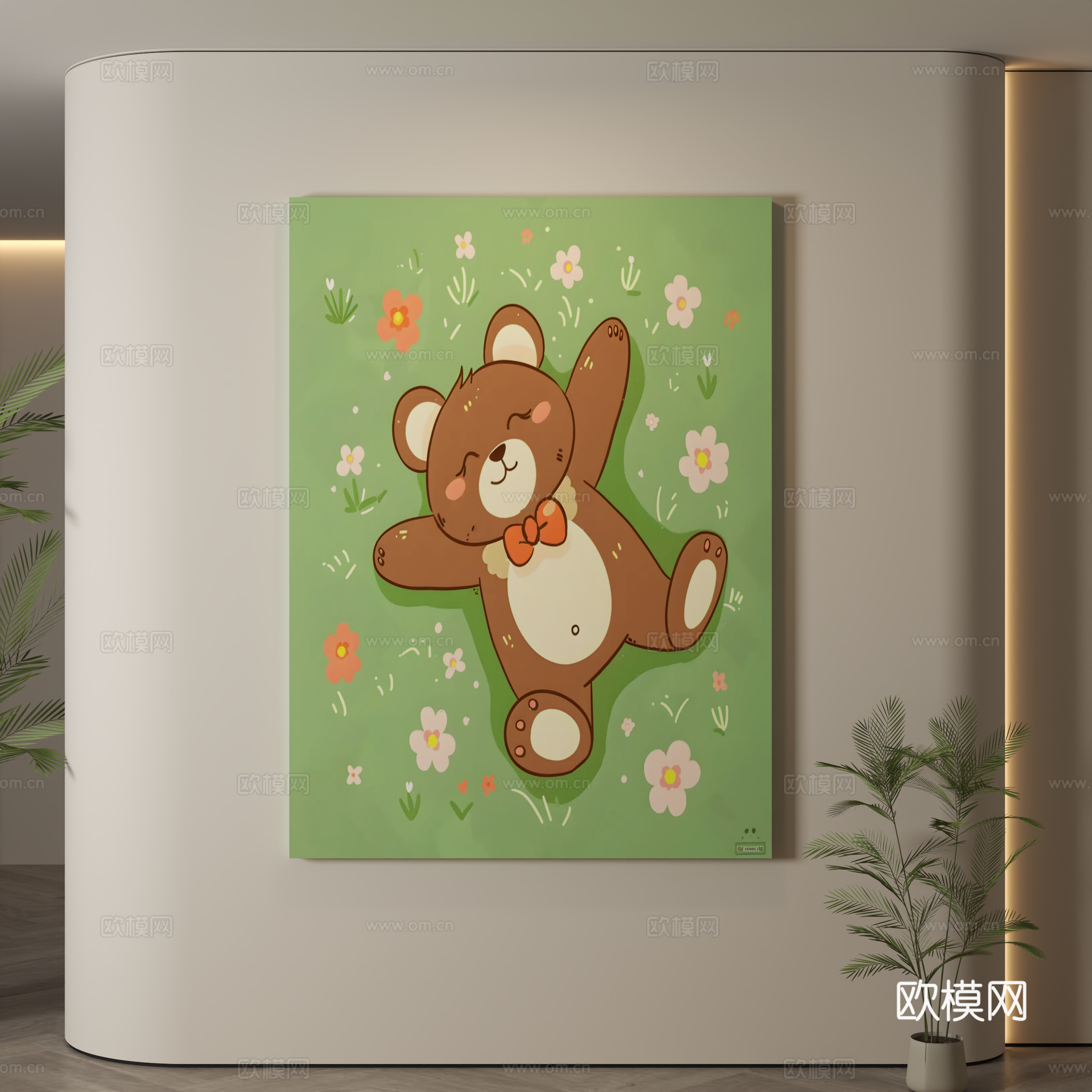 现代挂画 儿童房挂画 儿童房装饰画 儿童房卡通挂画 卡通装饰3d模型