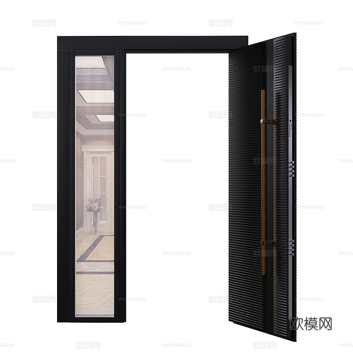 现代意式轻奢入户门3d模型