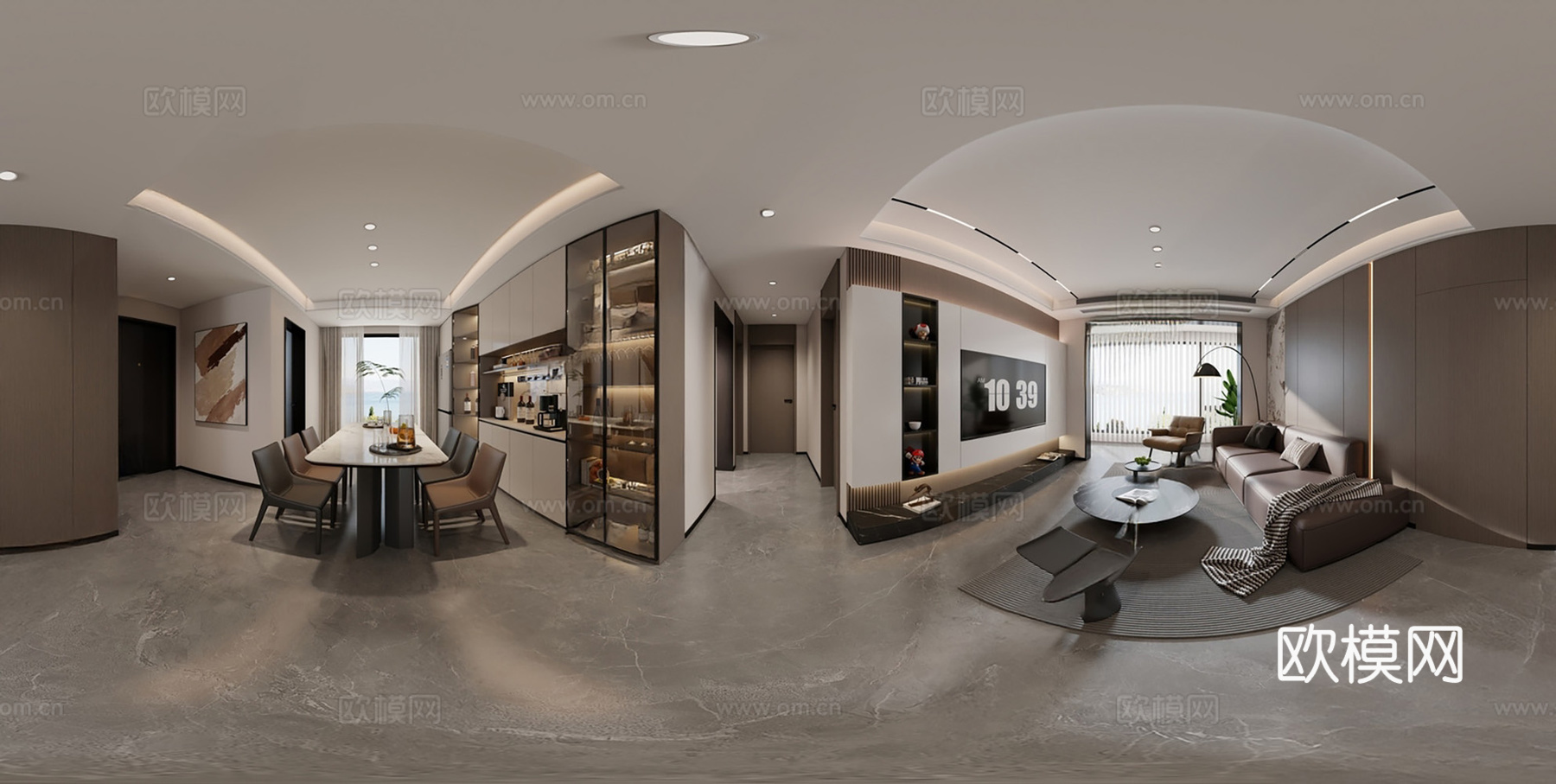 意式客餐厅su模型