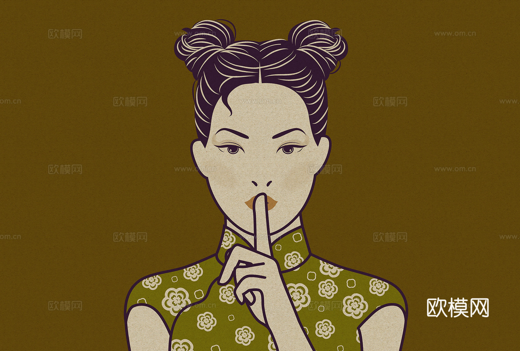绿色人像壁纸