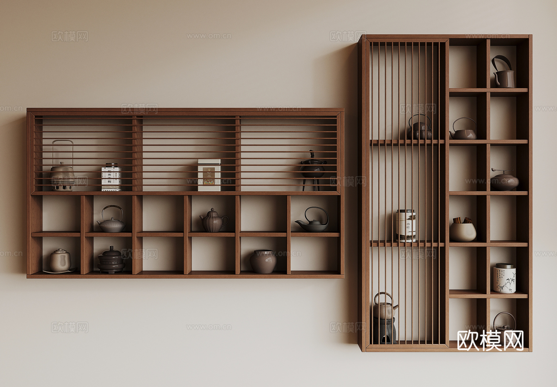 新中式茶柜su模型