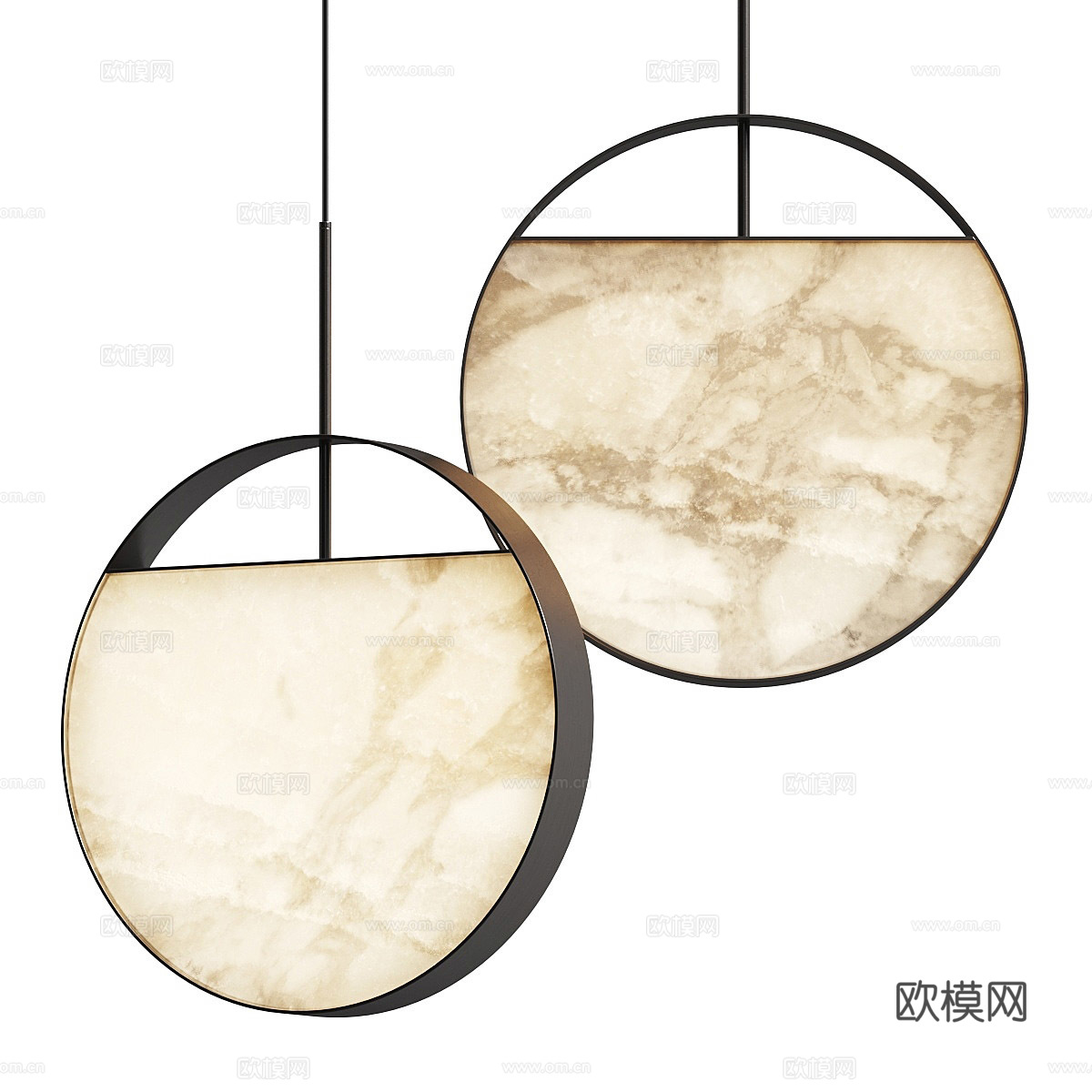 新中式轻奢 Cantori Luna 装饰吊灯3d模型