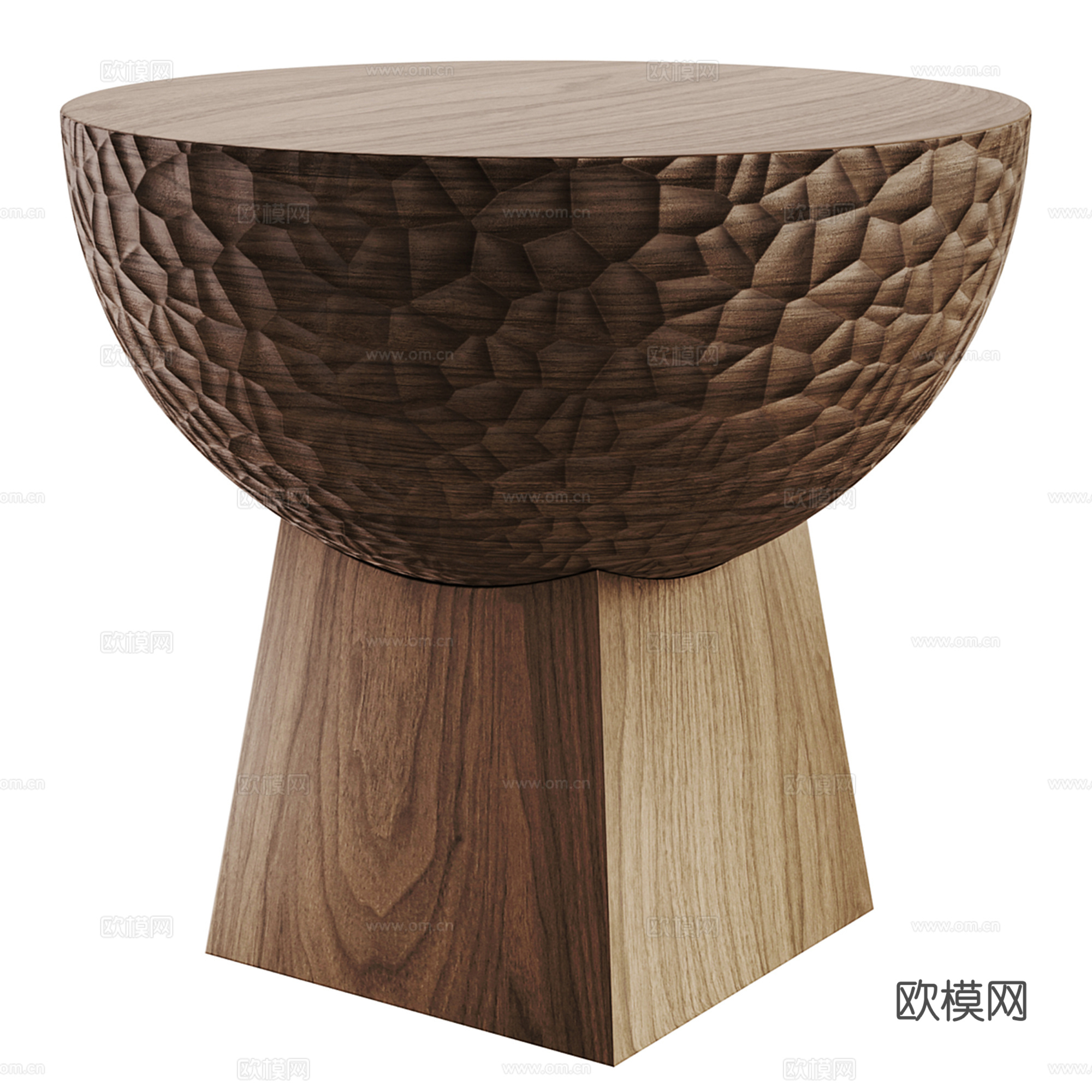 中古风沙发凳 矮凳 圆凳su模型