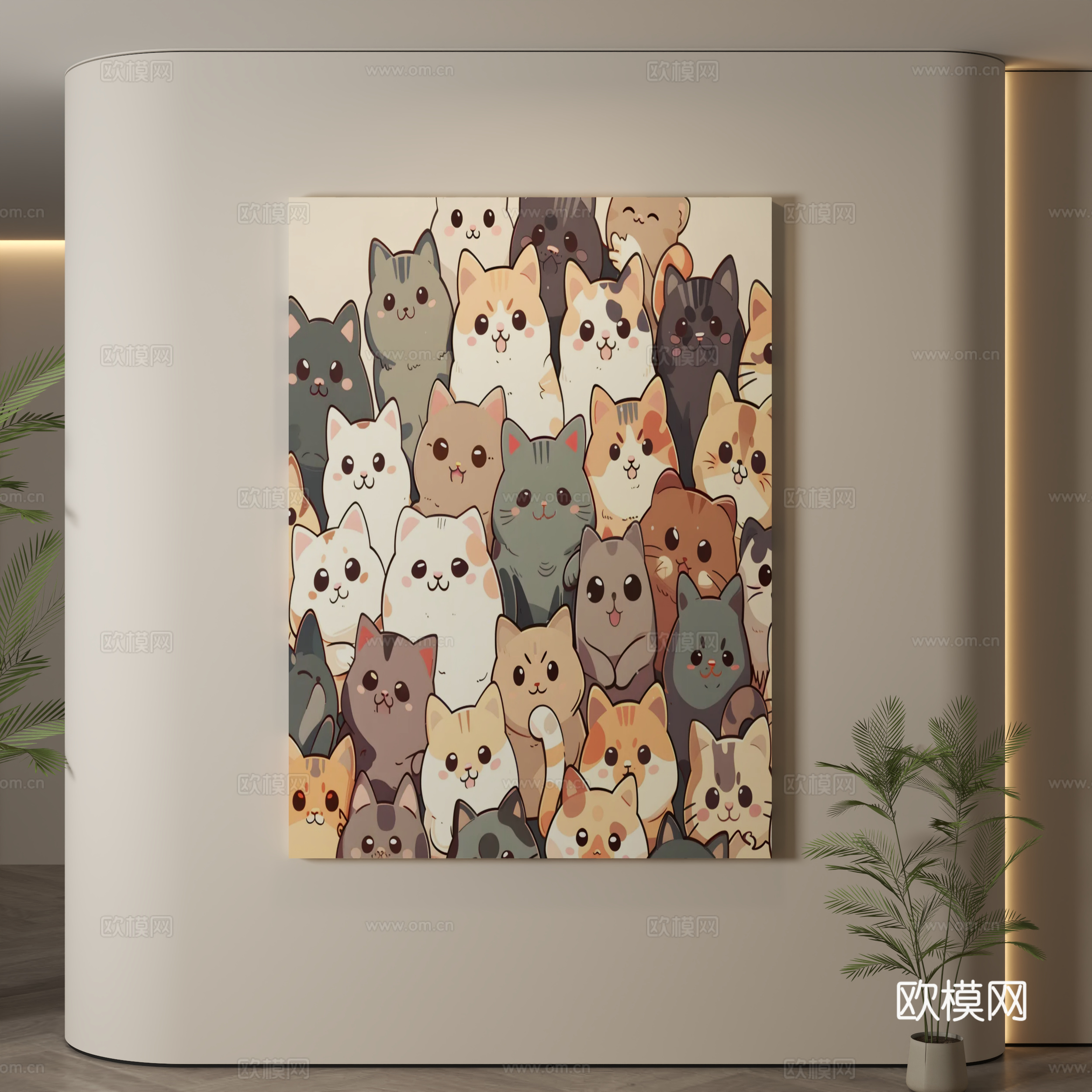 现代挂画 儿童房挂画 儿童房装饰画 儿童房卡通挂画 卡通装饰3d模型