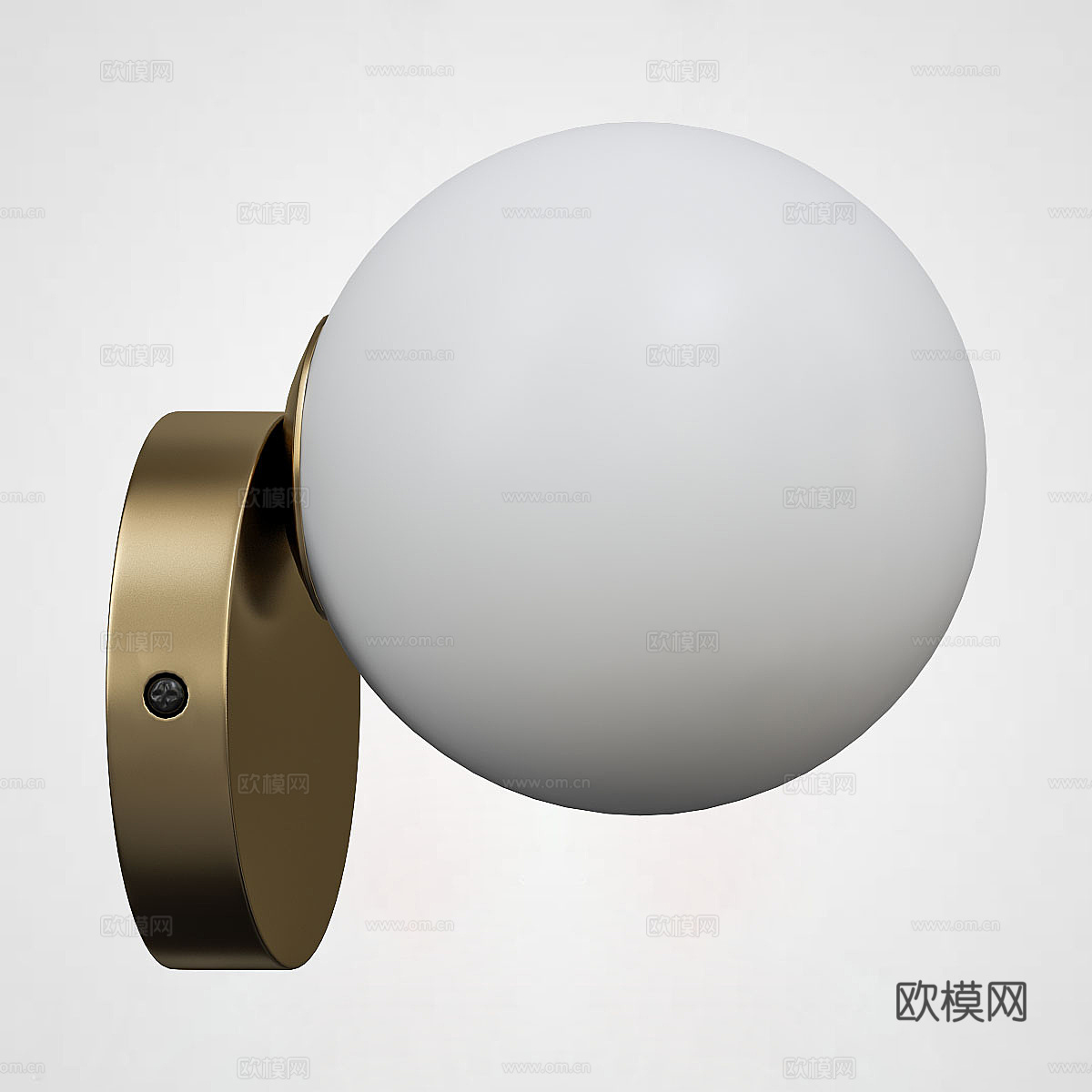 新中式轻奢球形装饰壁灯3d模型